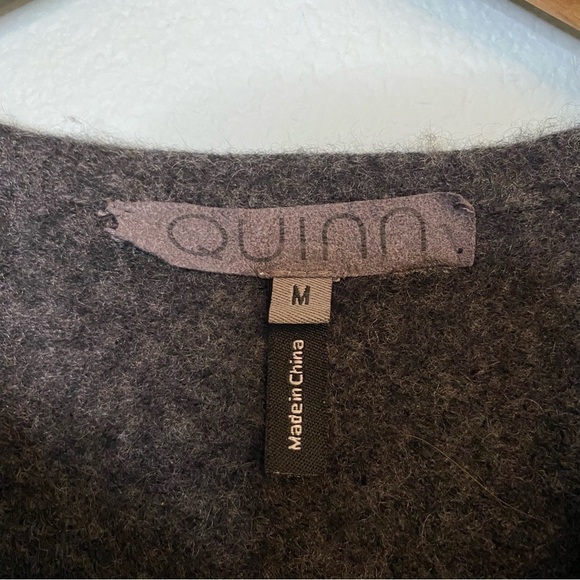 Quinn 100% Cashmere Charcoal Gray Sweater Women's Size M - Picture 6 of 8